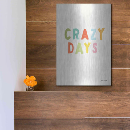 Luxe Metal Art 'Crazy Days' by Ann Kelle Designs, Metal Wall Art,12x16