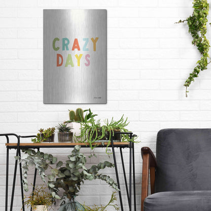 Luxe Metal Art 'Crazy Days' by Ann Kelle Designs, Metal Wall Art,12x16