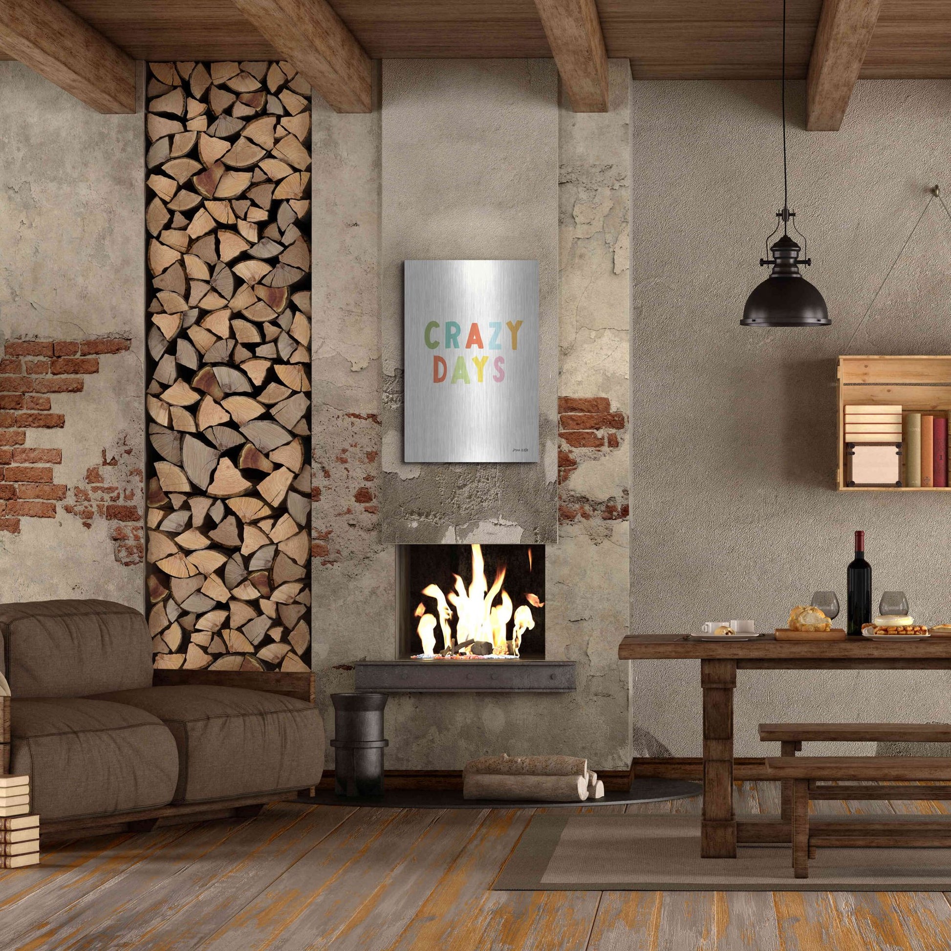 Luxe Metal Art 'Crazy Days' by Ann Kelle Designs, Metal Wall Art,24x36