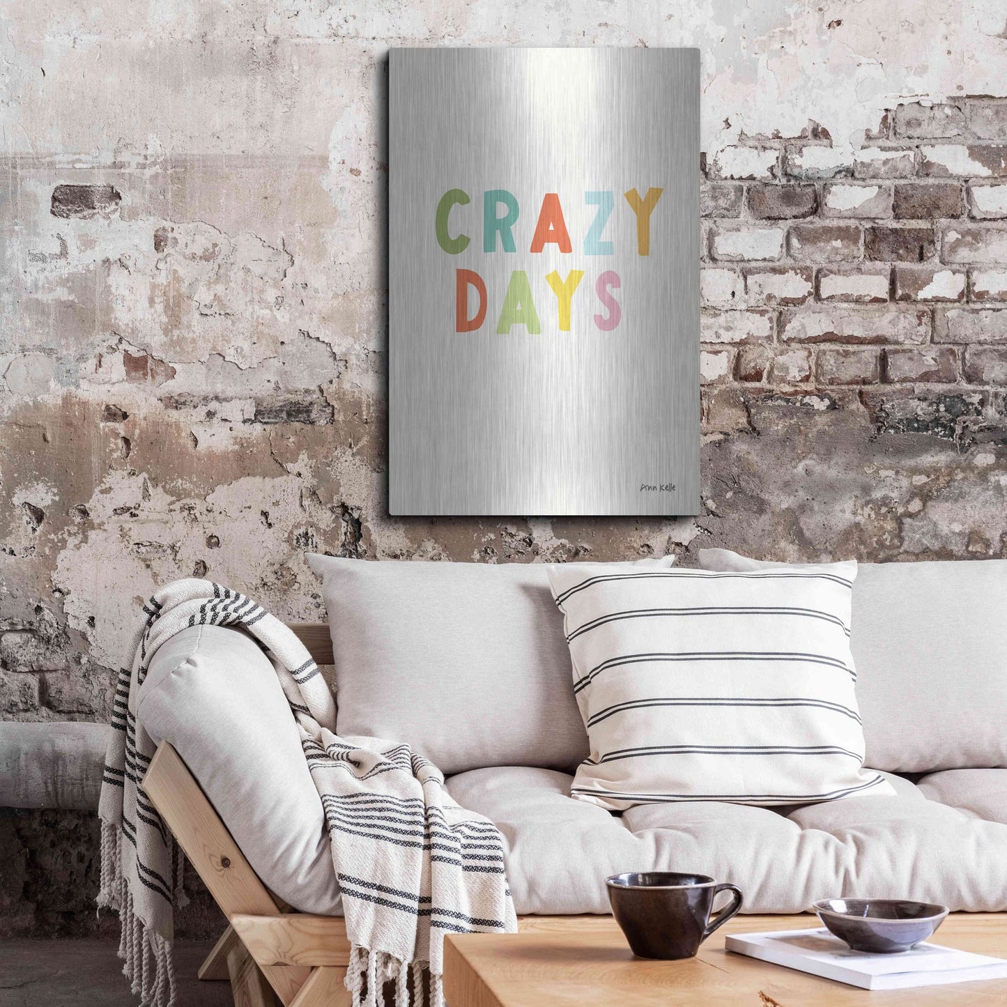 Luxe Metal Art 'Crazy Days' by Ann Kelle Designs, Metal Wall Art,24x36