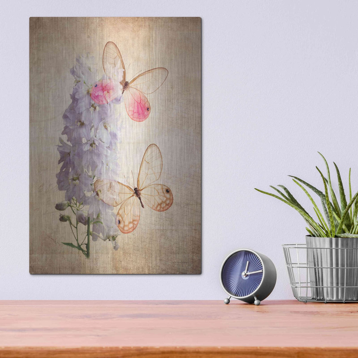 'Butterfly Botanical I' by Debra Van Swearingen – Metal Wall Art, 12x16 room view