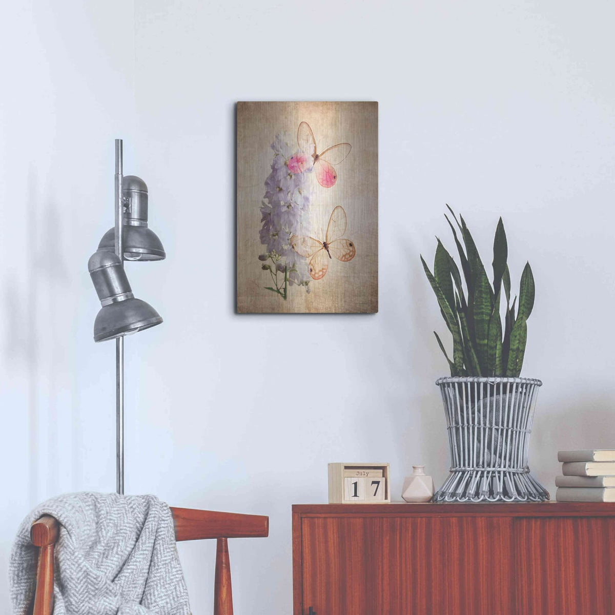 'Butterfly Botanical I' by Debra Van Swearingen – Metal Wall Art, 16x24 room view