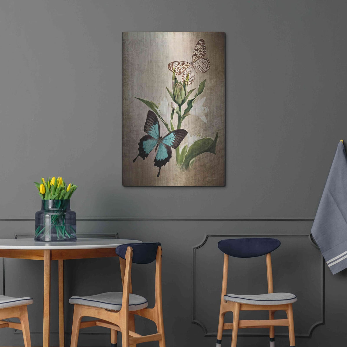 'Butterfly Botanical II' by Debra Van Swearingen – Metal Wall Art, 24x36 room view