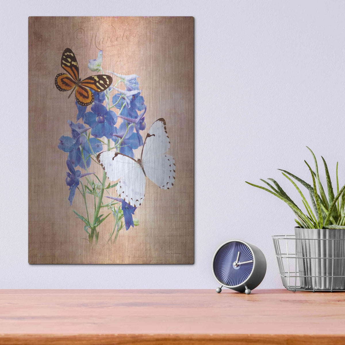 'Butterfly Botanical III' by Debra Van Swearingen – Metal Wall Art, 12x16 room view