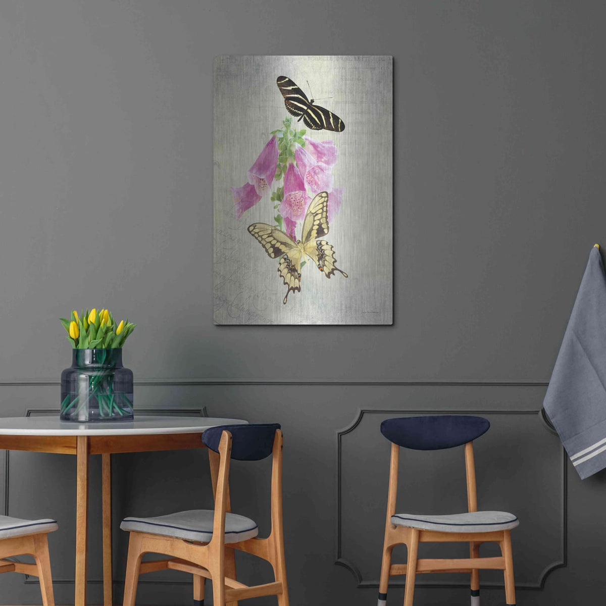 'Butterfly Botanical IV' by Debra Van Swearingen – Metal Wall Art, 24x36 room view
