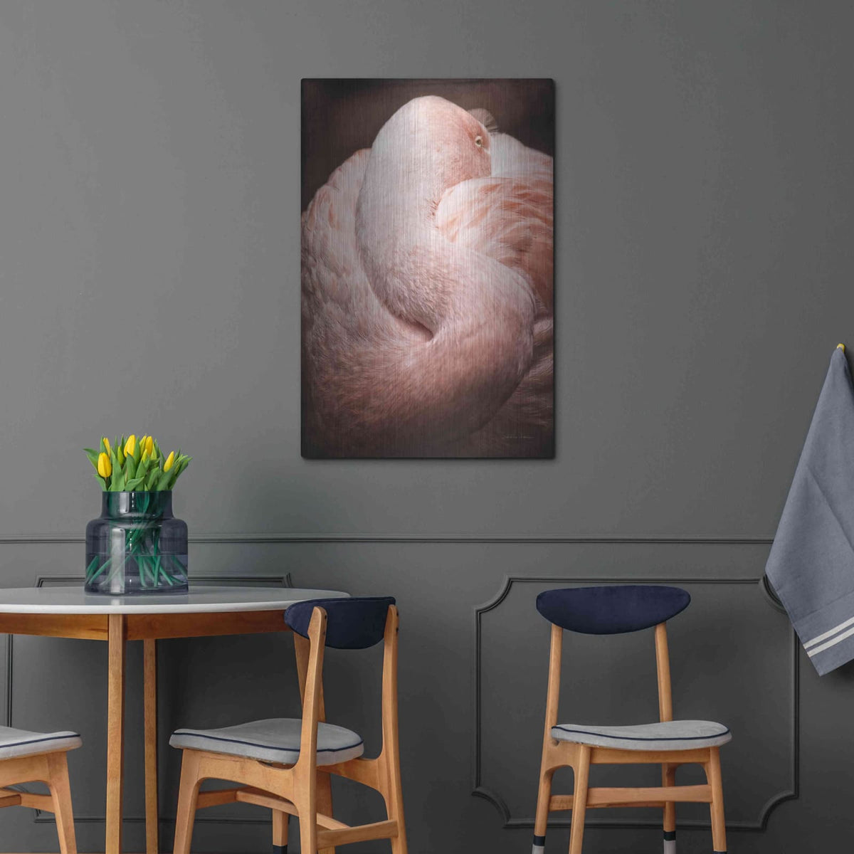 'Chilean Flamingo I' by Debra Van Swearingen – Metal Wall Art, 24x36 room view