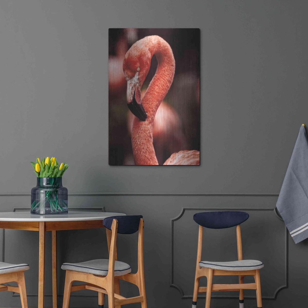 'Caribbean Flamingo II' by Debra Van Swearingen – Metal Wall Art, 24x36 room view