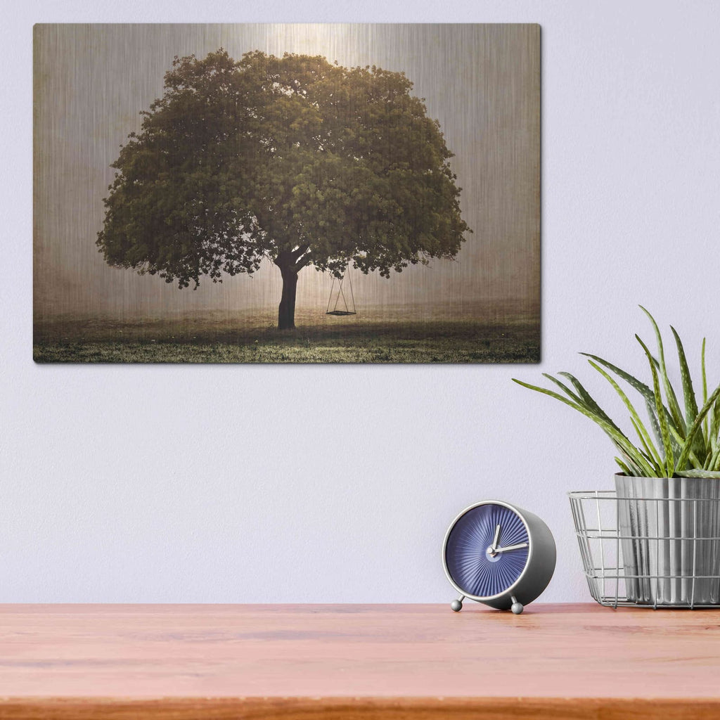 'The Hopeful Oak' by Debra Van Swearingen – Metal Wall Art, 16x12 room view