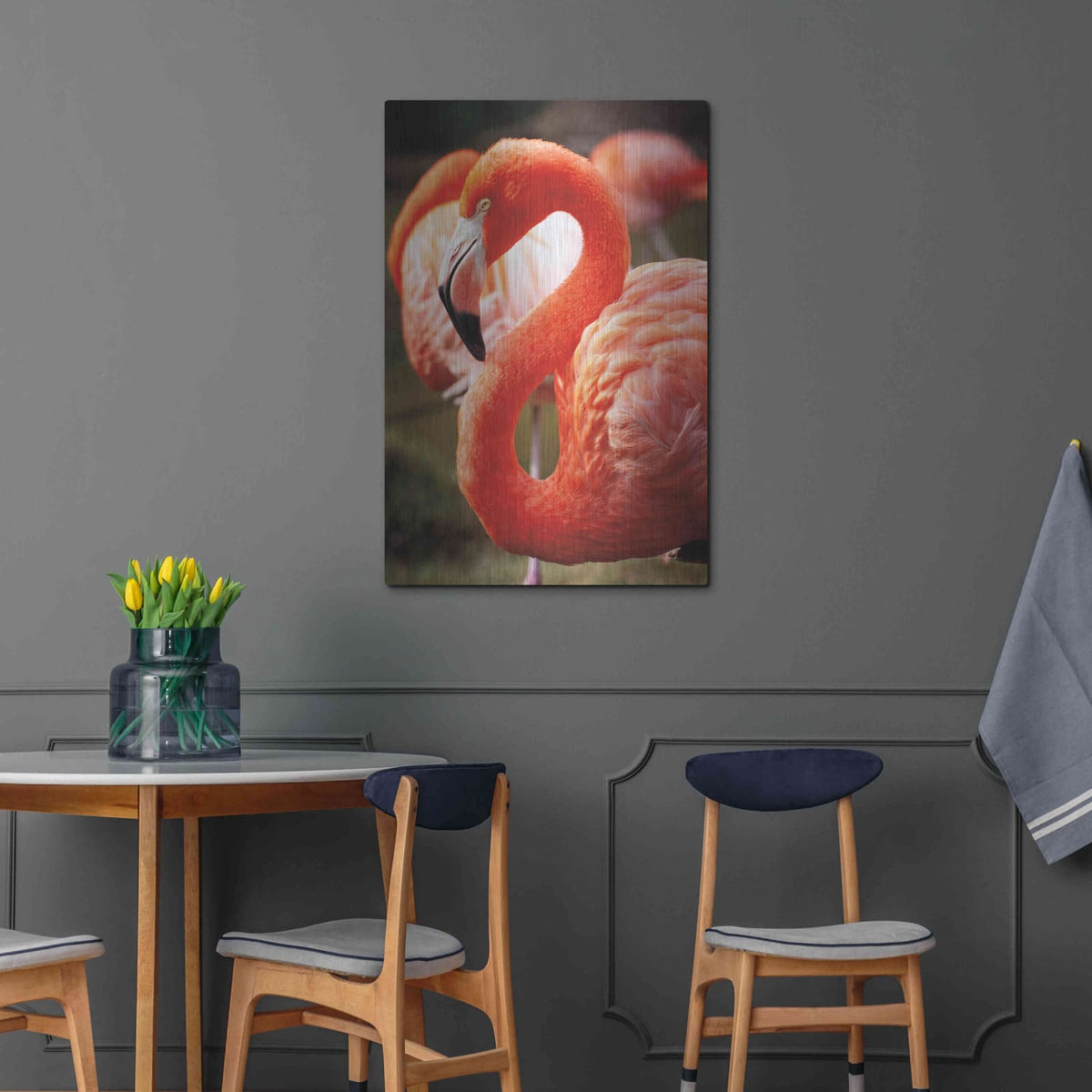 'Flamingo III' by Debra Van Swearingen – Metal Wall Art, 24x36 room view