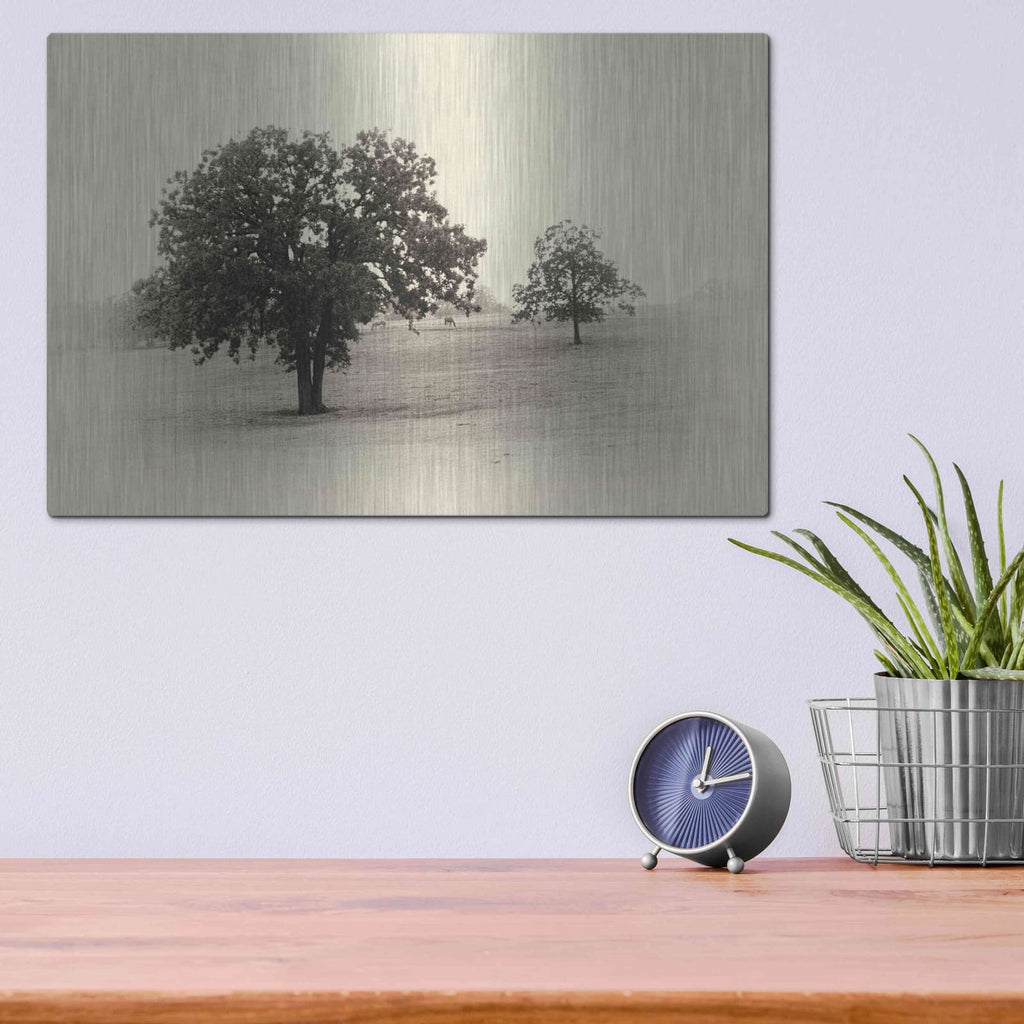 'Horses and Trees II' by Debra Van Swearingen – Metal Wall Art, 16x12 room view
