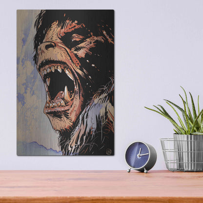 Luxe Metal Art 'An American Werewolf' by Giuseppe Cristiano, Metal Wall Art,12x16