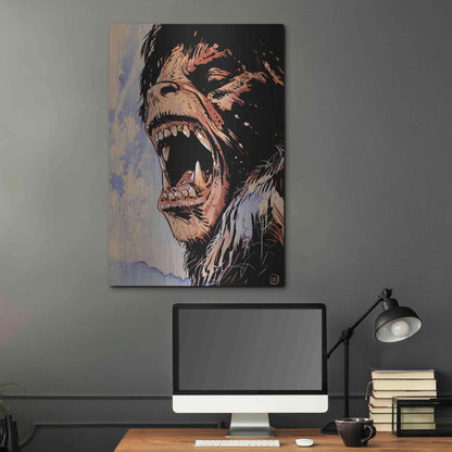 Luxe Metal Art 'An American Werewolf' by Giuseppe Cristiano, Metal Wall Art,24x36