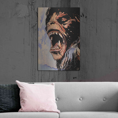 Luxe Metal Art 'An American Werewolf' by Giuseppe Cristiano, Metal Wall Art,24x36