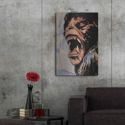 Luxe Metal Art 'An American Werewolf' by Giuseppe Cristiano, Metal Wall Art,24x36