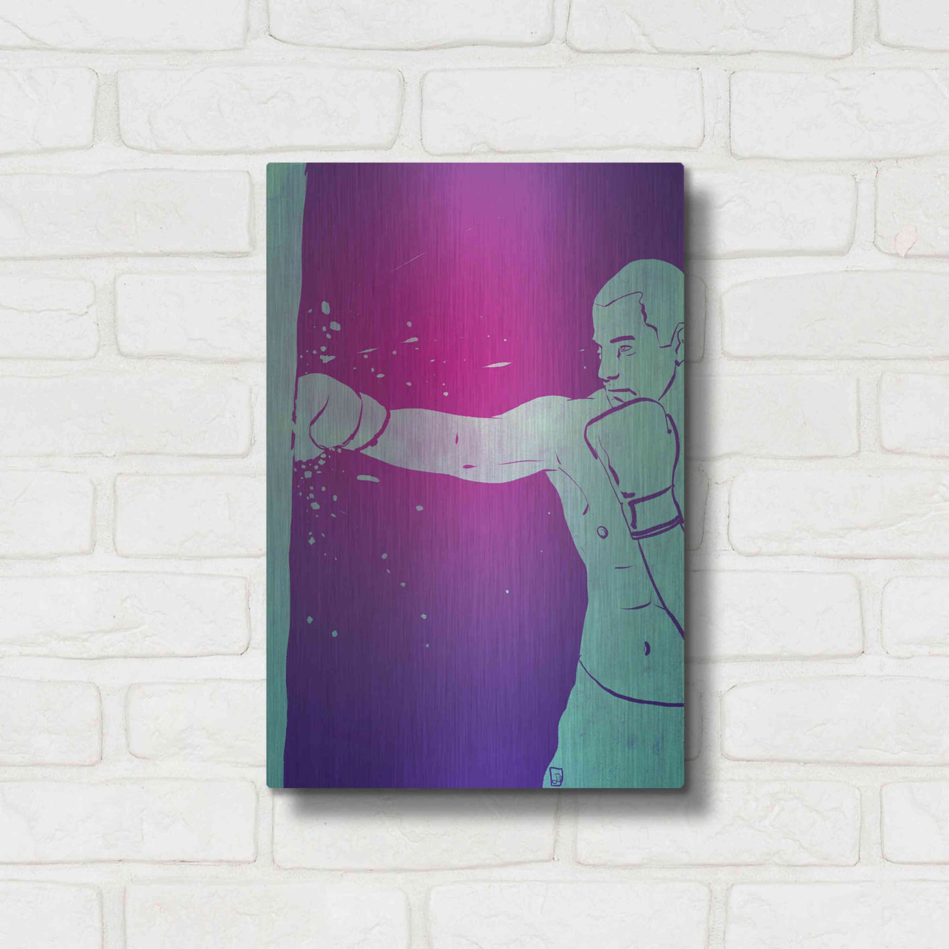 Luxe Metal Art 'Boxing Club 6' by Giuseppe Cristiano, Metal Wall Art,12x16