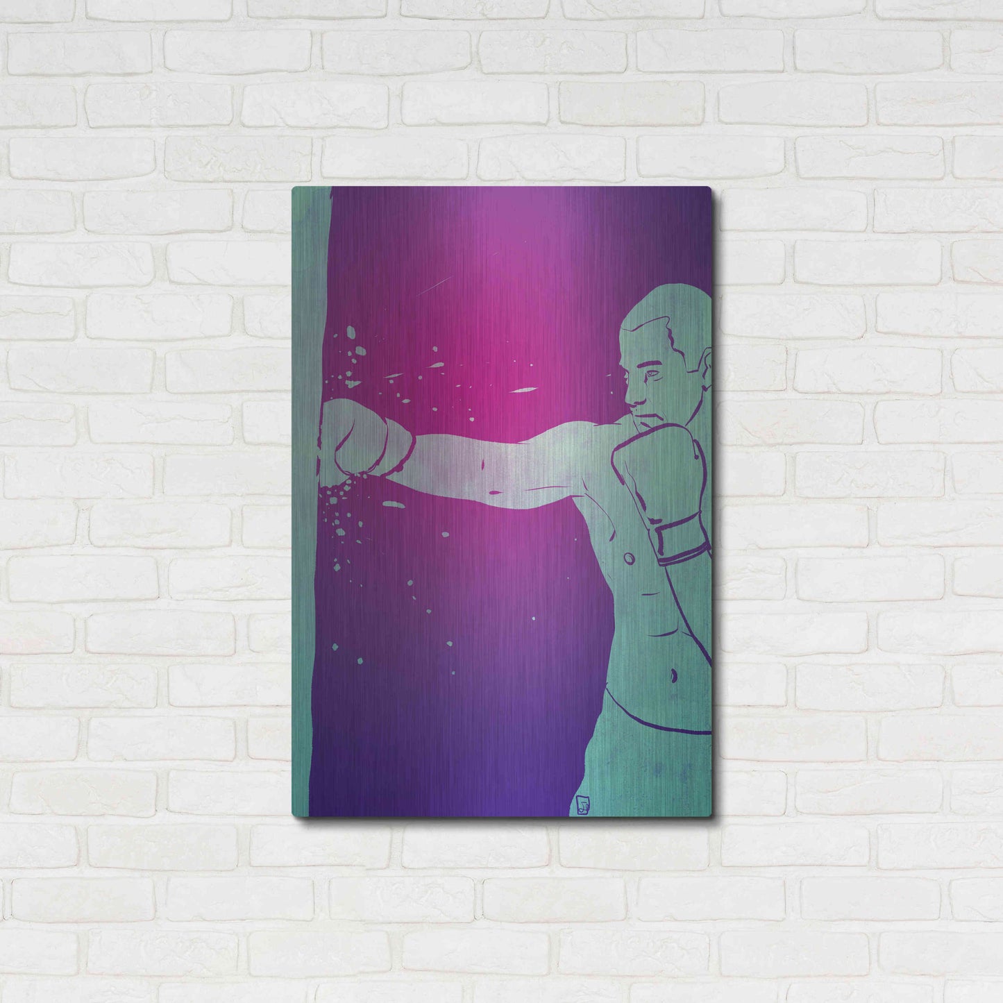 Luxe Metal Art 'Boxing Club 6' by Giuseppe Cristiano, Metal Wall Art,24x36