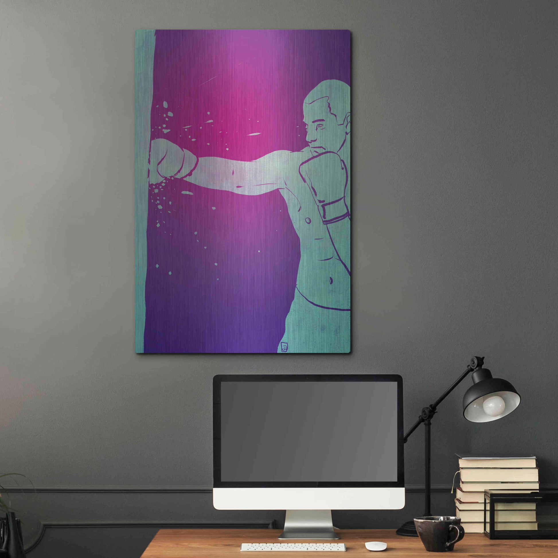 Luxe Metal Art 'Boxing Club 6' by Giuseppe Cristiano, Metal Wall Art,24x36