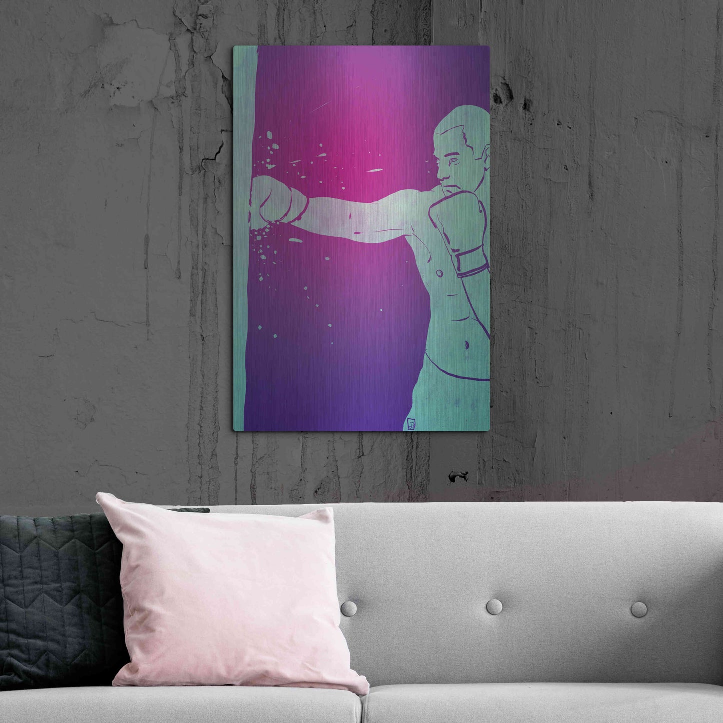 Luxe Metal Art 'Boxing Club 6' by Giuseppe Cristiano, Metal Wall Art,24x36