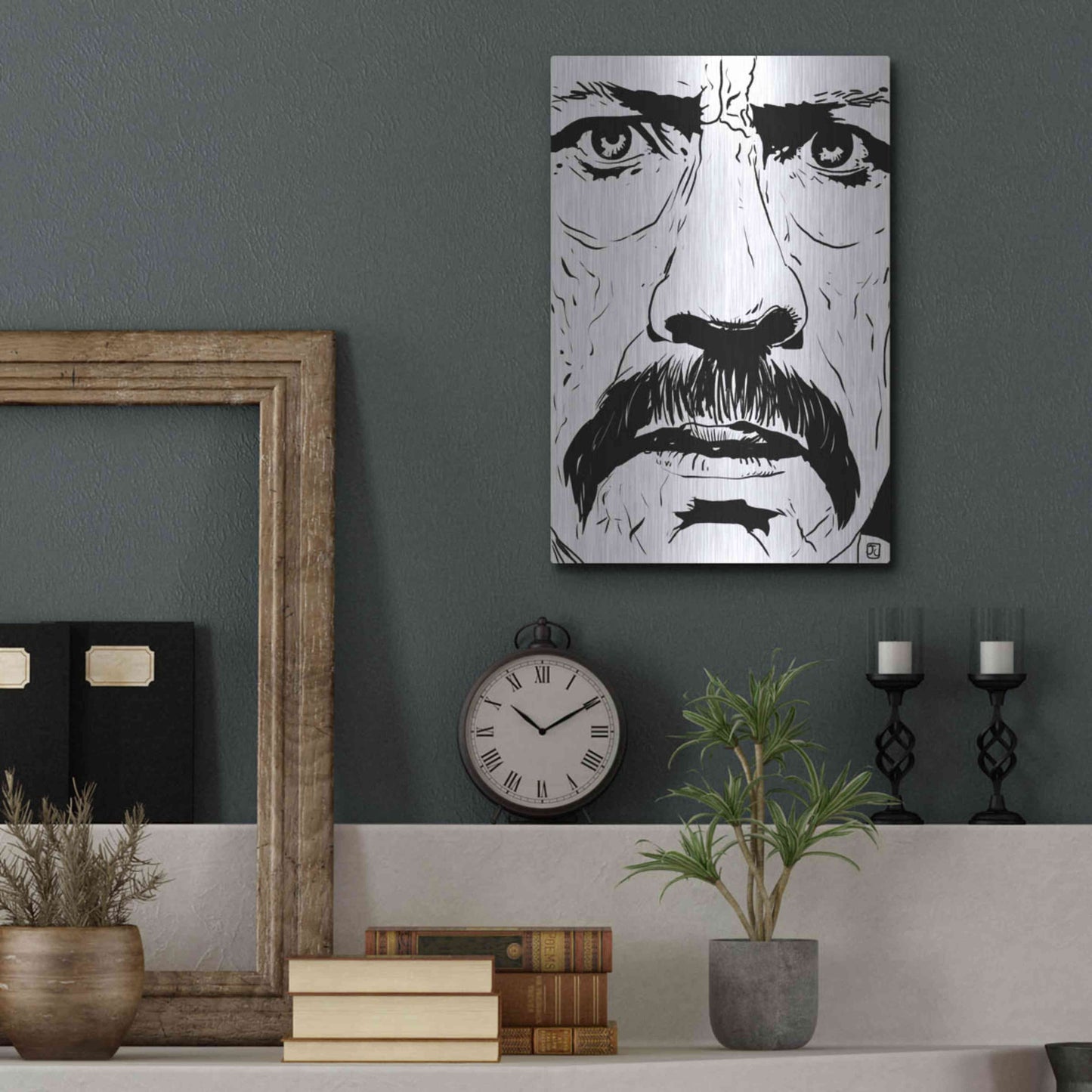 Luxe Metal Art 'Danny Trejo 2' by Giuseppe Cristiano, Metal Wall Art,12x16