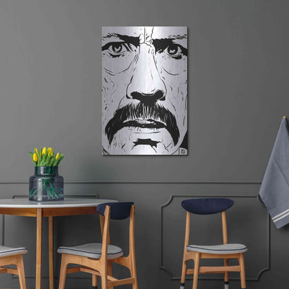 Luxe Metal Art 'Danny Trejo 2' by Giuseppe Cristiano, Metal Wall Art,24x36