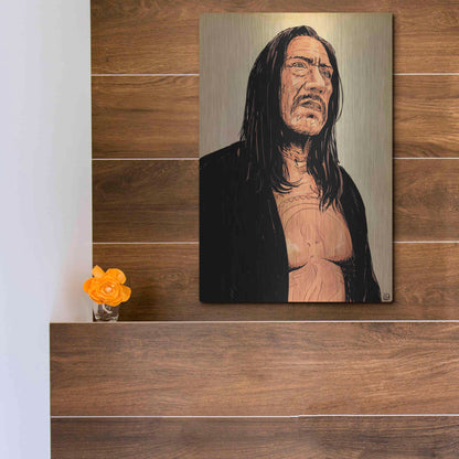 Luxe Metal Art 'Danny Trejo' by Giuseppe Cristiano, Metal Wall Art,12x16