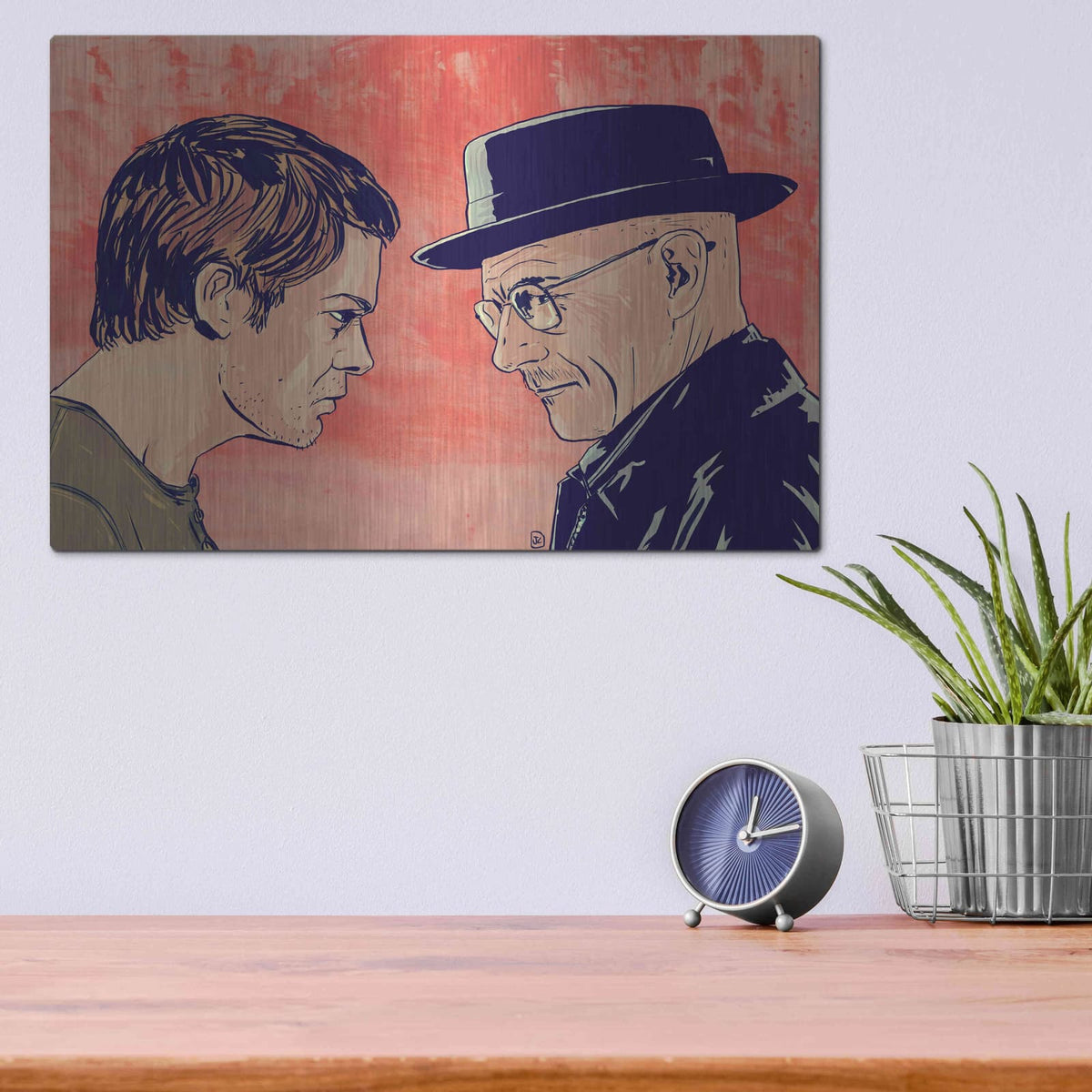 'Dexter Meets Walter' by Giuseppe Cristiano – Metal Wall Art, 16x12 room view