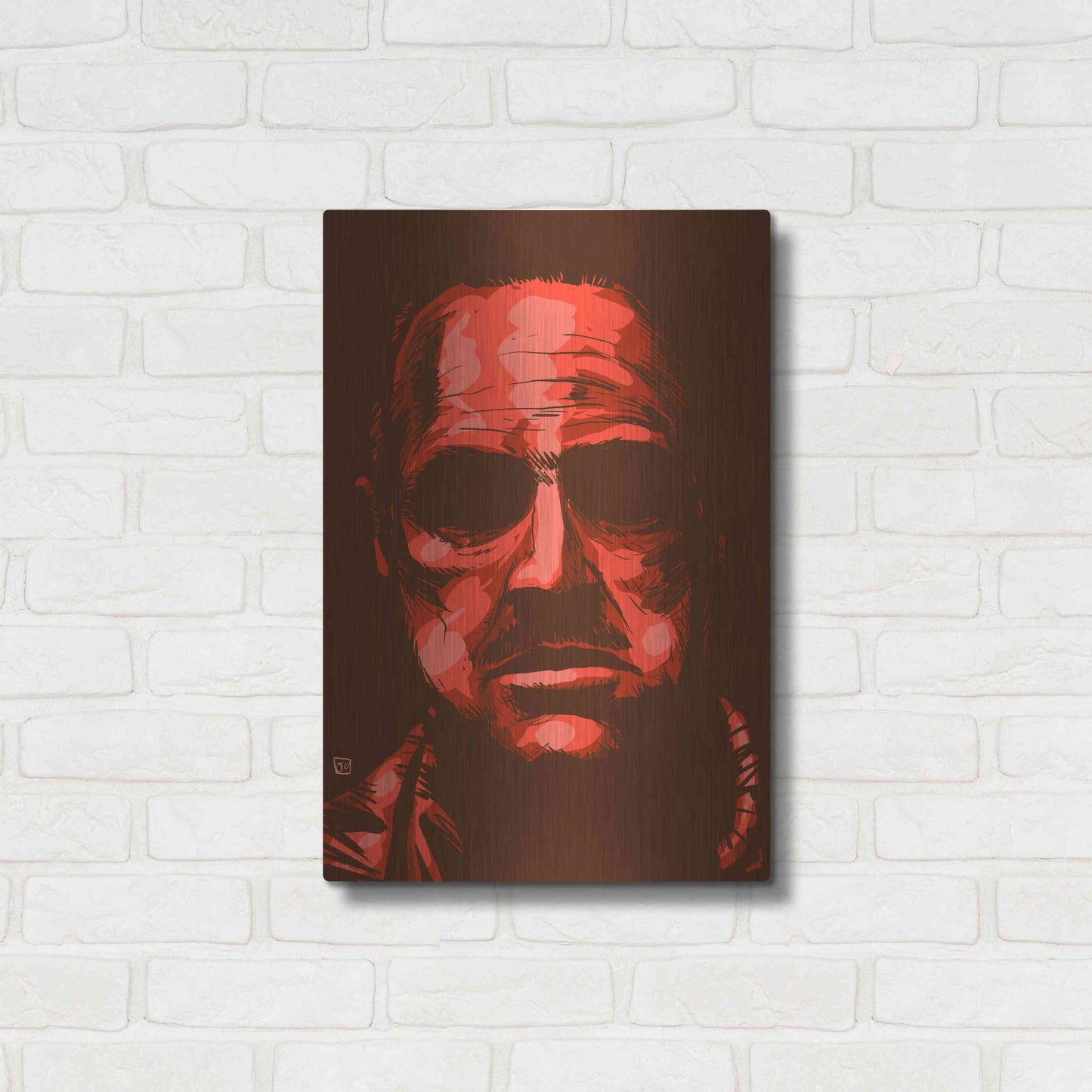 Luxe Metal Art 'Don Vito Corleone' by Giuseppe Cristiano, Metal Wall Art,16x24