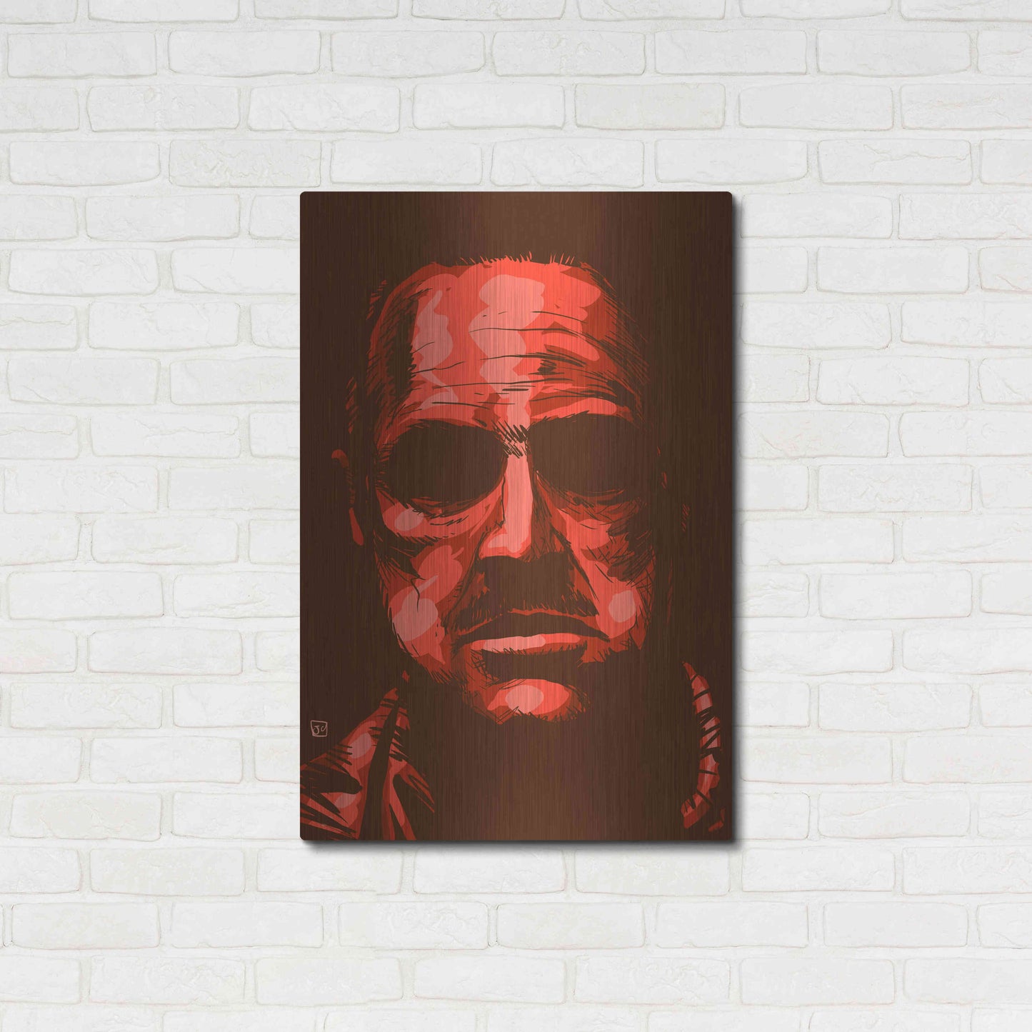 Luxe Metal Art 'Don Vito Corleone' by Giuseppe Cristiano, Metal Wall Art,24x36