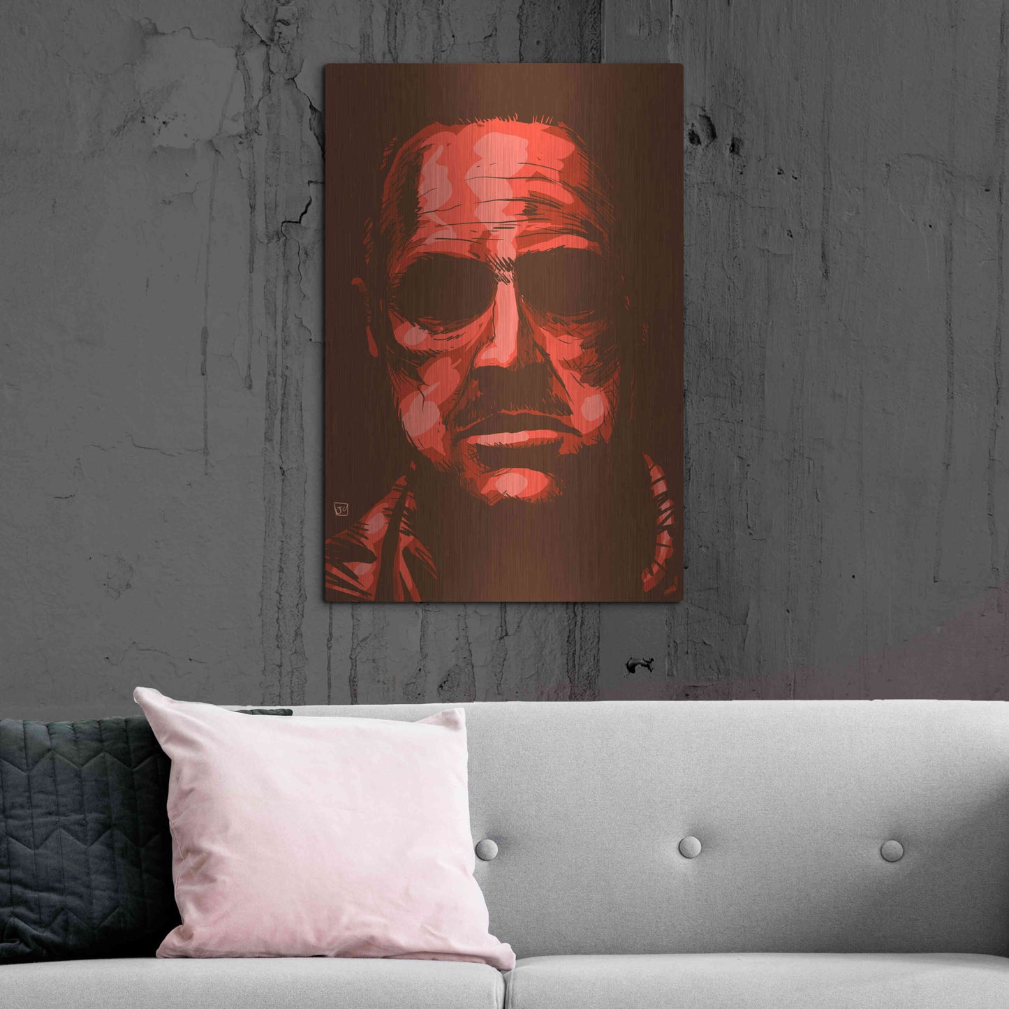 Luxe Metal Art 'Don Vito Corleone' by Giuseppe Cristiano, Metal Wall Art,24x36