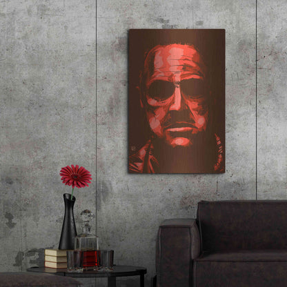 Luxe Metal Art 'Don Vito Corleone' by Giuseppe Cristiano, Metal Wall Art,24x36