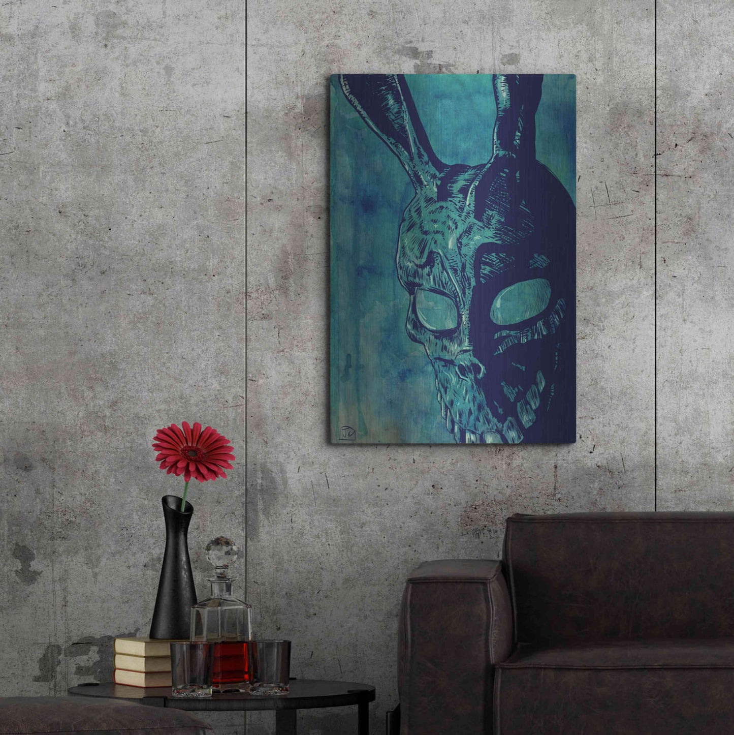 Luxe Metal Art 'Donnie Darko' by Giuseppe Cristiano, Metal Wall Art,24x36