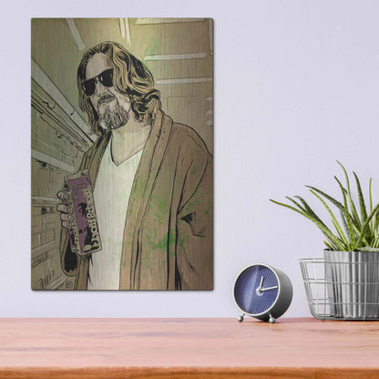 Luxe Metal Art 'Dude Lebowski' by Giuseppe Cristiano, Metal Wall Art,12x16