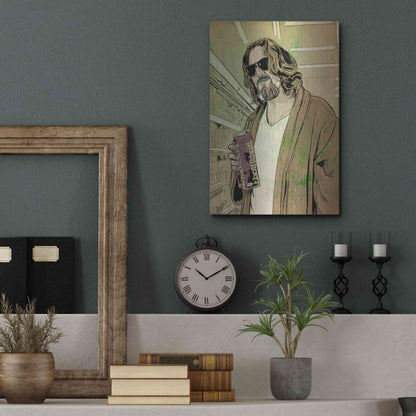 Luxe Metal Art 'Dude Lebowski' by Giuseppe Cristiano, Metal Wall Art,12x16