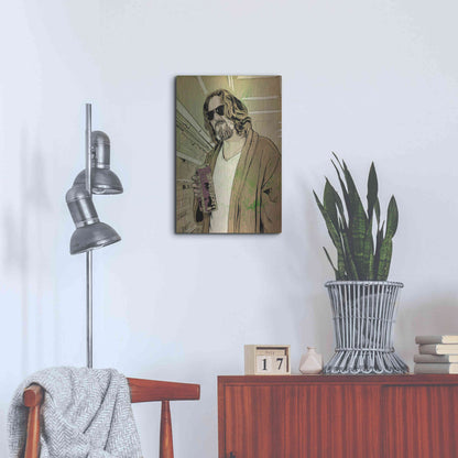 Luxe Metal Art 'Dude Lebowski' by Giuseppe Cristiano, Metal Wall Art,16x24