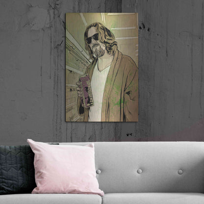 Luxe Metal Art 'Dude Lebowski' by Giuseppe Cristiano, Metal Wall Art,24x36