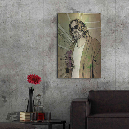 Luxe Metal Art 'Dude Lebowski' by Giuseppe Cristiano, Metal Wall Art,24x36