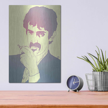 Luxe Metal Art 'Frank Zappa' by Giuseppe Cristiano, Metal Wall Art,12x16