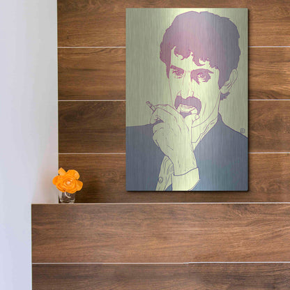 Luxe Metal Art 'Frank Zappa' by Giuseppe Cristiano, Metal Wall Art,12x16