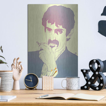 Luxe Metal Art 'Frank Zappa' by Giuseppe Cristiano, Metal Wall Art,12x16