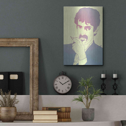 Luxe Metal Art 'Frank Zappa' by Giuseppe Cristiano, Metal Wall Art,12x16