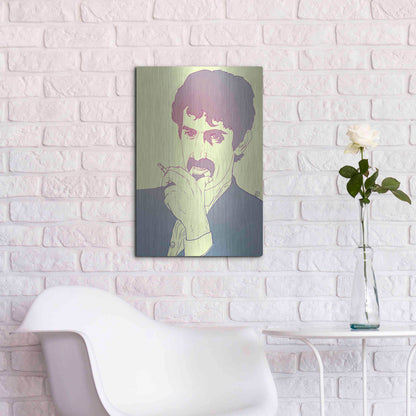 Luxe Metal Art 'Frank Zappa' by Giuseppe Cristiano, Metal Wall Art,16x24