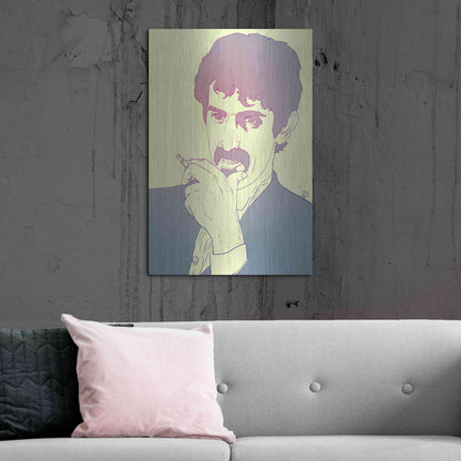 Luxe Metal Art 'Frank Zappa' by Giuseppe Cristiano, Metal Wall Art,24x36