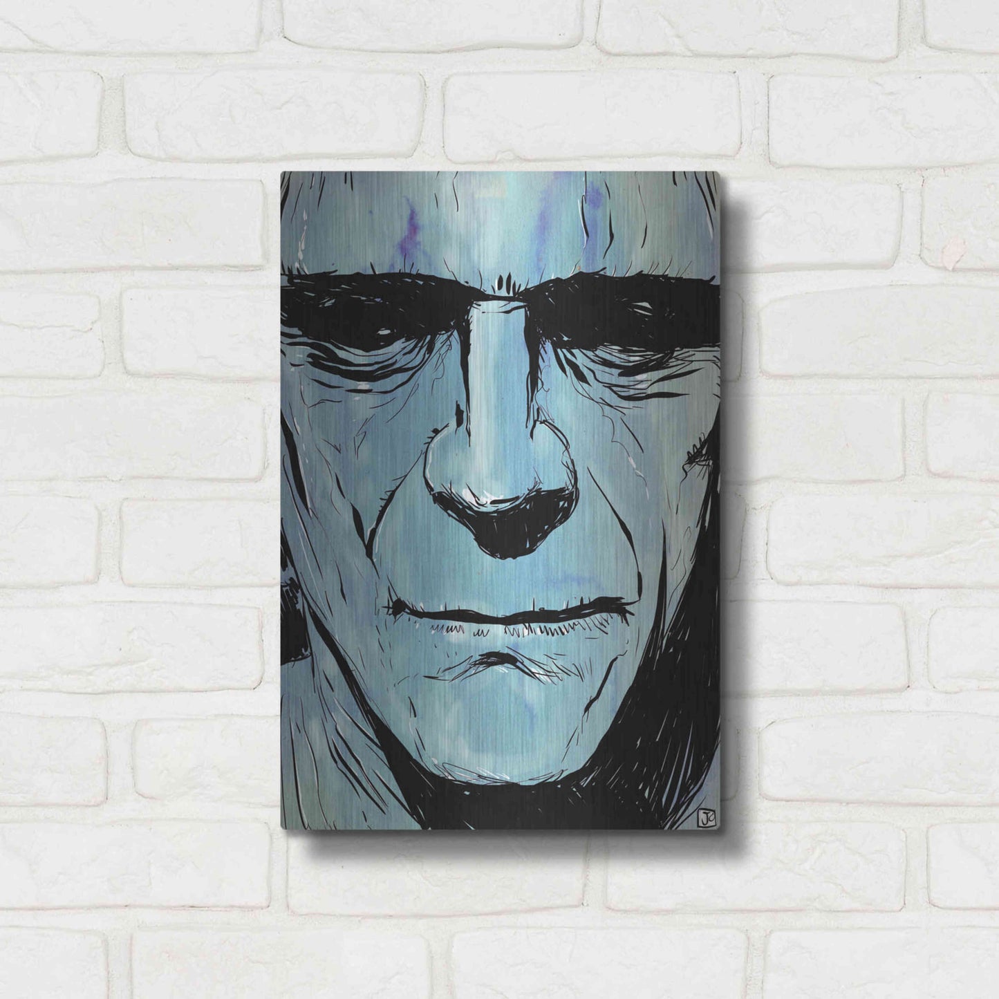 Luxe Metal Art 'Frankenstein' by Giuseppe Cristiano, Metal Wall Art,12x16