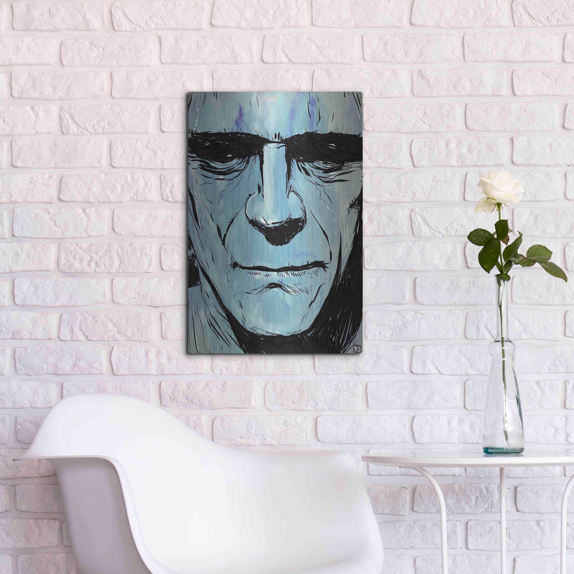 Luxe Metal Art 'Frankenstein' by Giuseppe Cristiano, Metal Wall Art,16x24