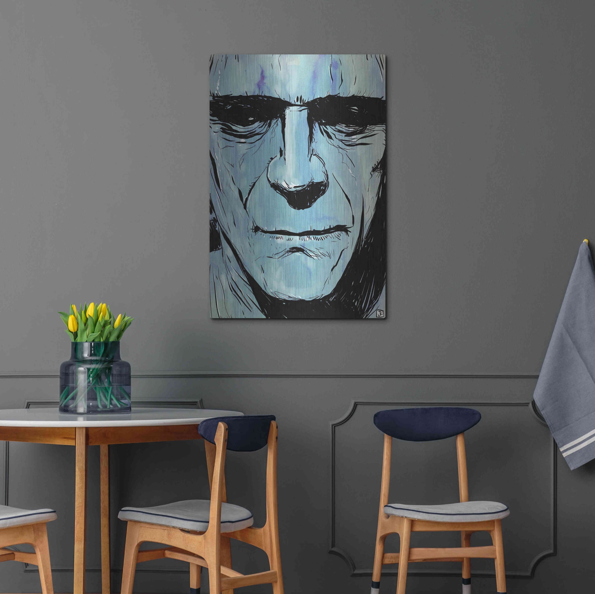 Luxe Metal Art 'Frankenstein' by Giuseppe Cristiano, Metal Wall Art,24x36