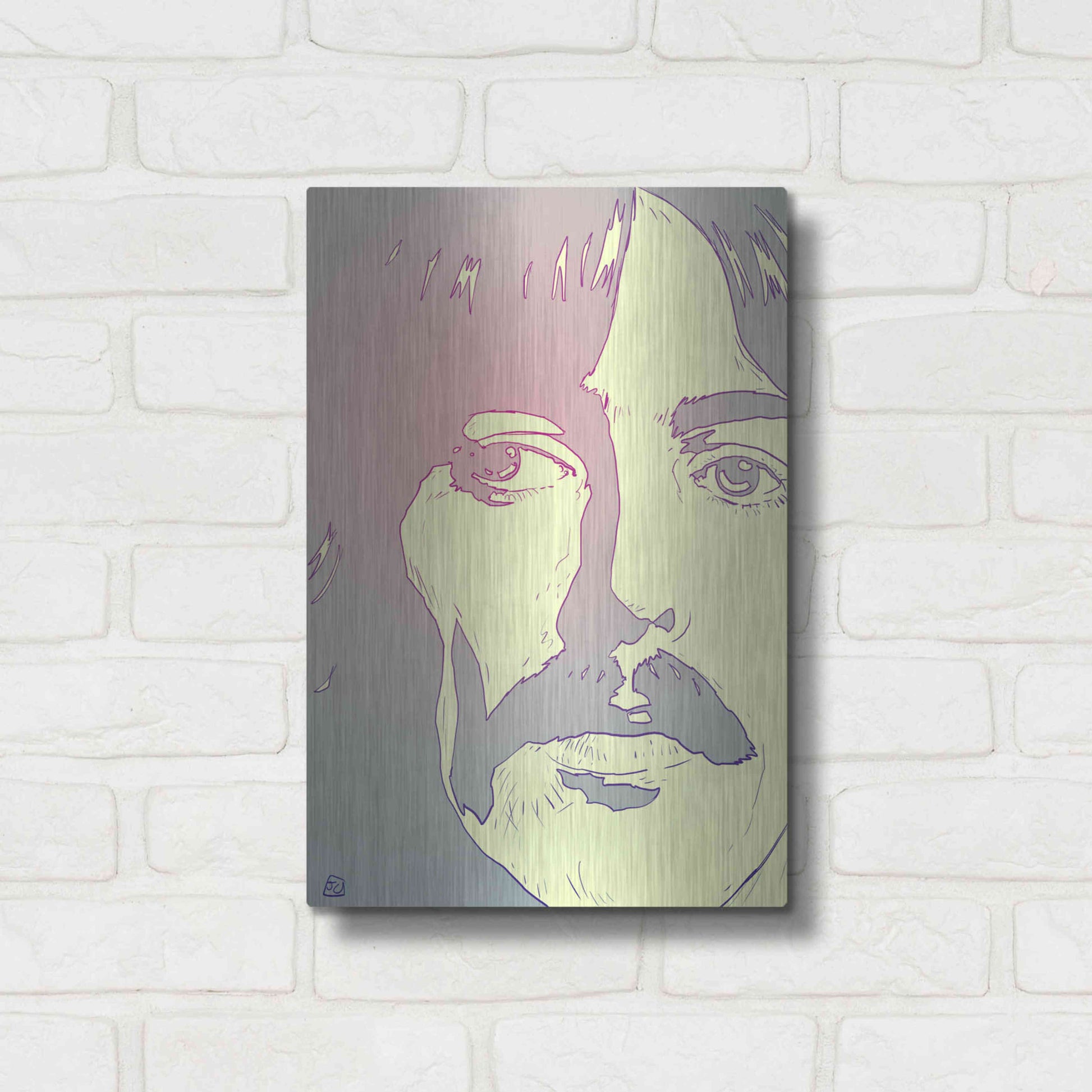 Luxe Metal Art 'George Harrison' by Giuseppe Cristiano, Metal Wall Art,12x16