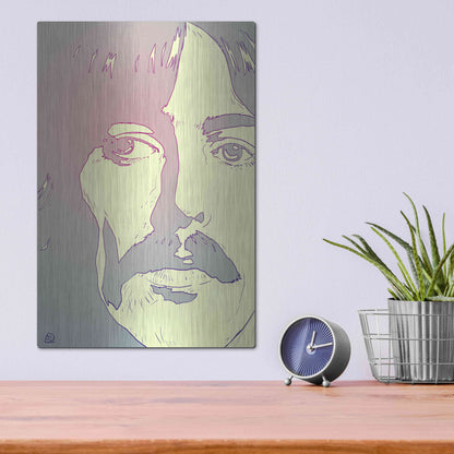 Luxe Metal Art 'George Harrison' by Giuseppe Cristiano, Metal Wall Art,12x16