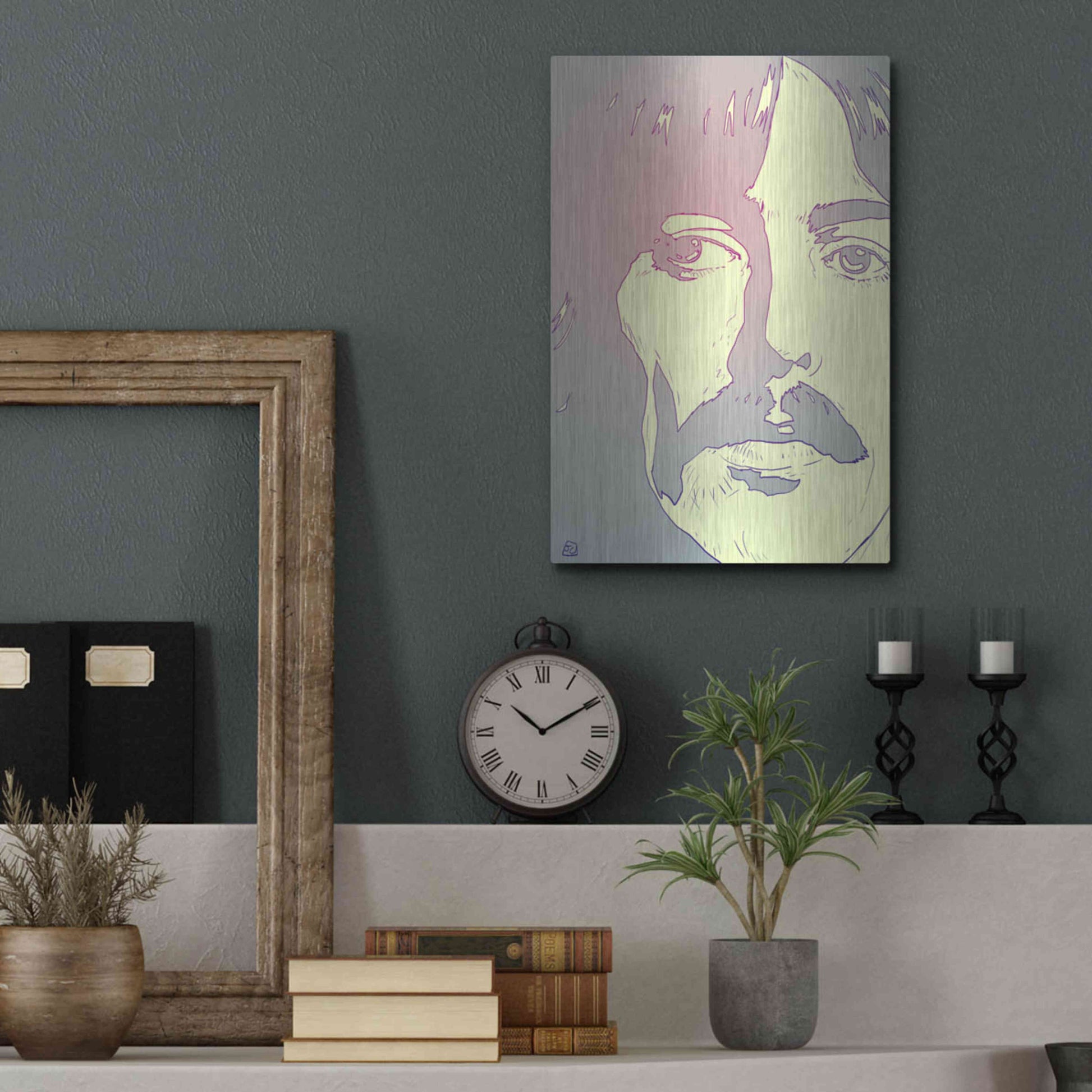 Luxe Metal Art 'George Harrison' by Giuseppe Cristiano, Metal Wall Art,12x16