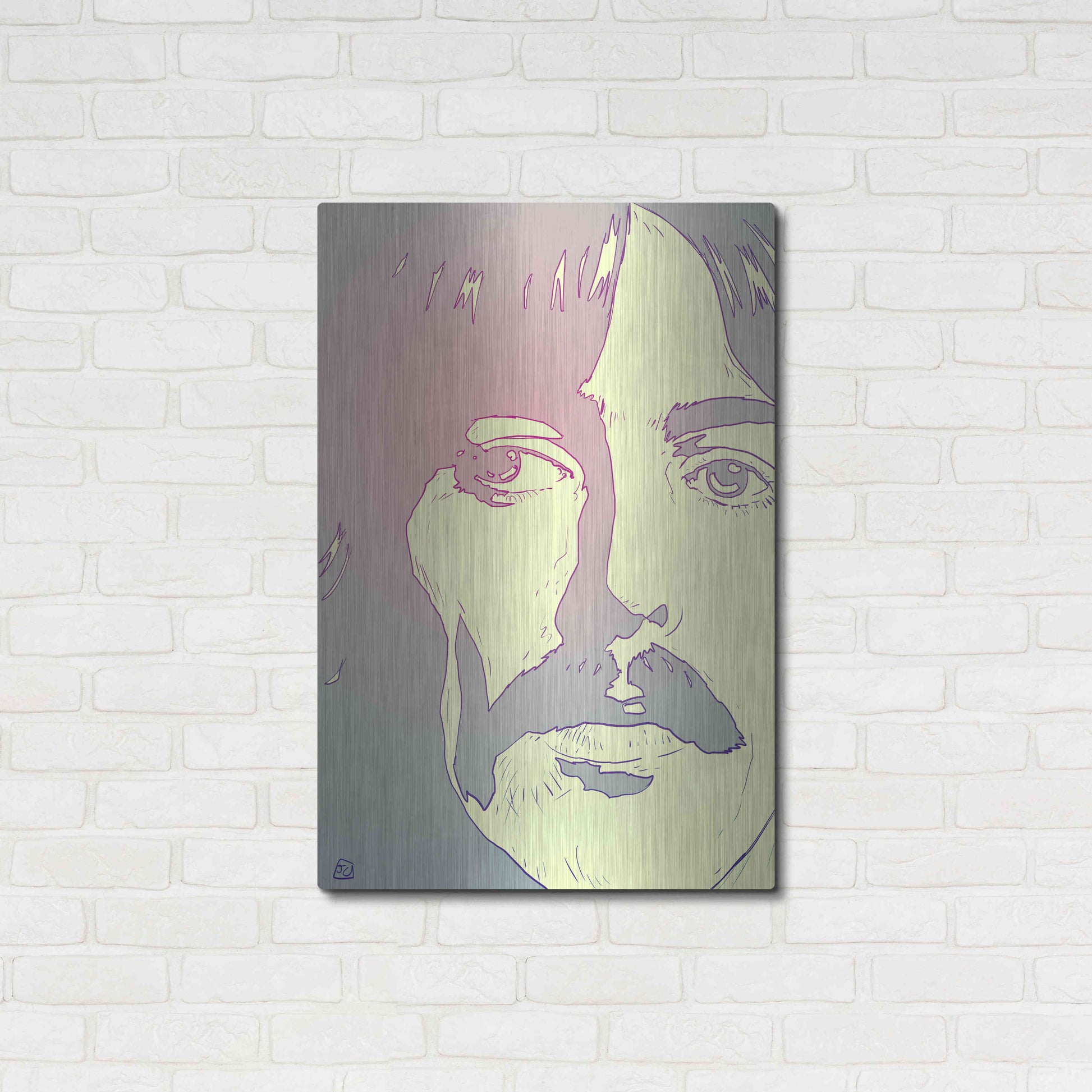 Luxe Metal Art 'George Harrison' by Giuseppe Cristiano, Metal Wall Art,24x36