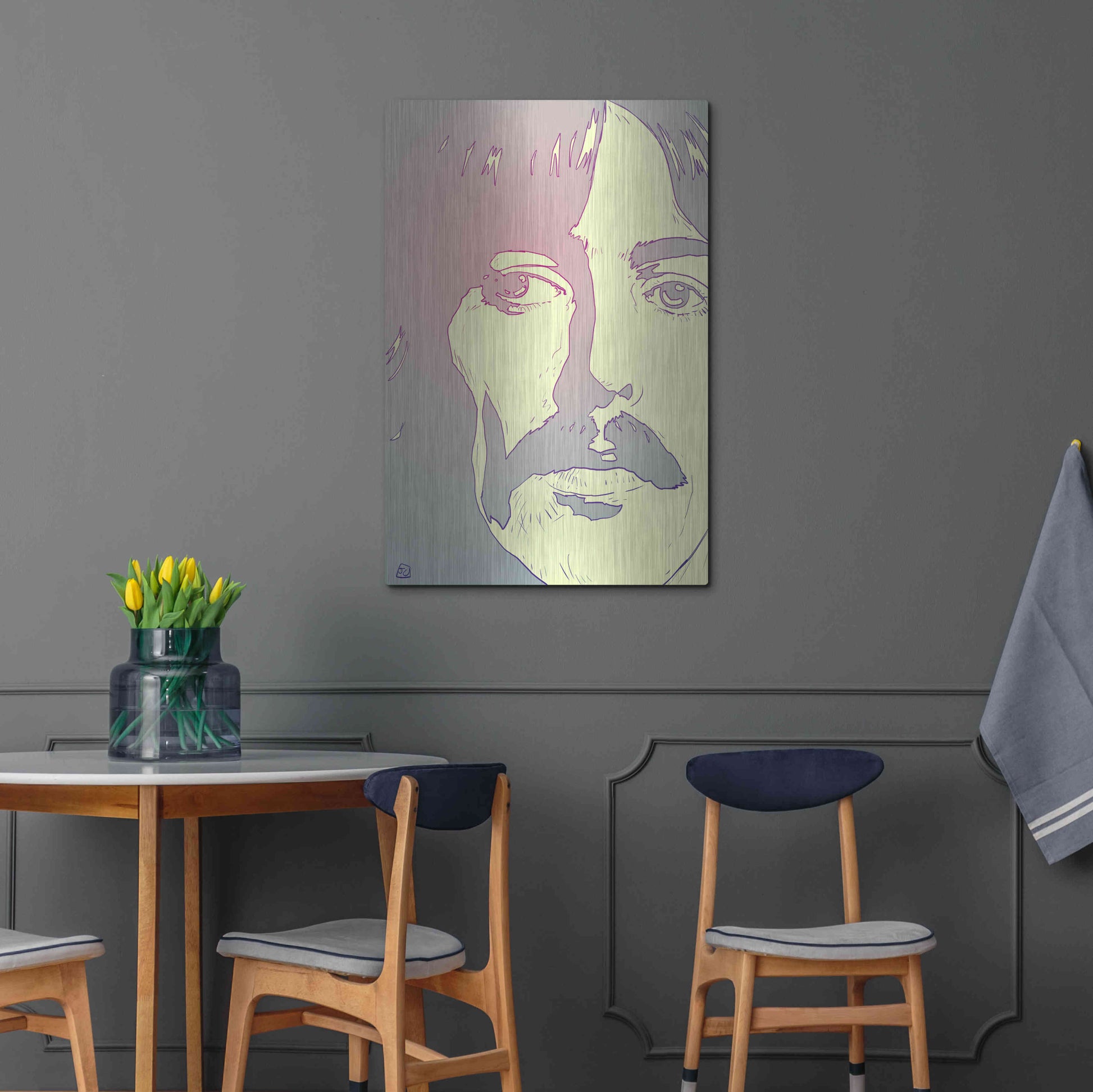 Luxe Metal Art 'George Harrison' by Giuseppe Cristiano, Metal Wall Art,24x36